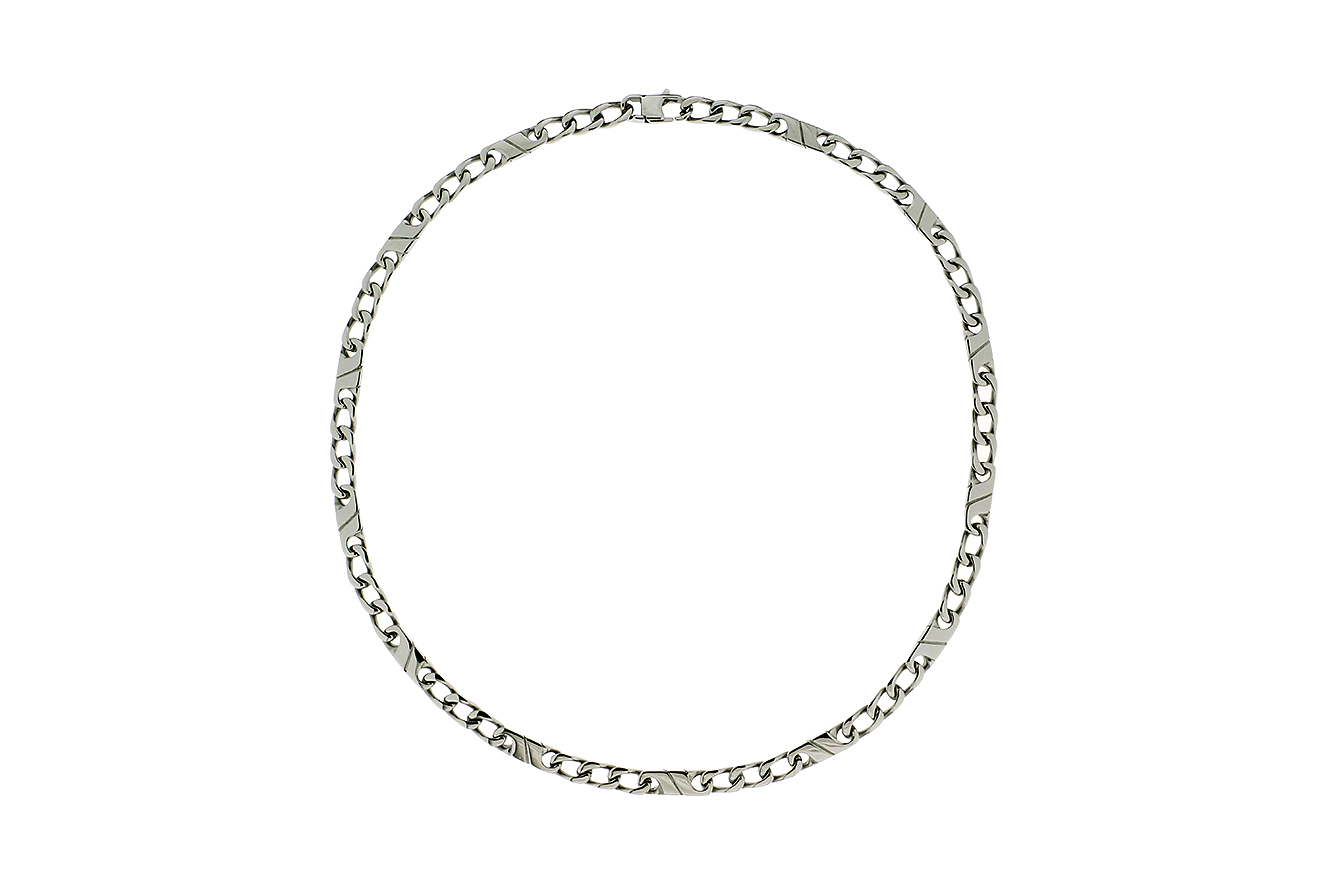 55cm Kette in Edelstahl mit Fantasiemuster