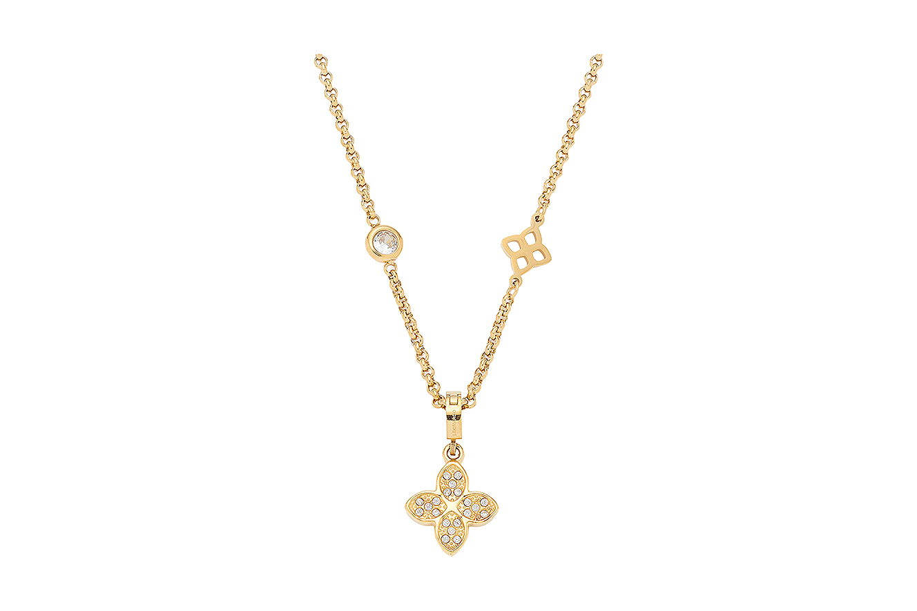 50-45cm Kette von Leonardo Ruth gold 026240 aus Edelstahl mit Zirkonia-Stein