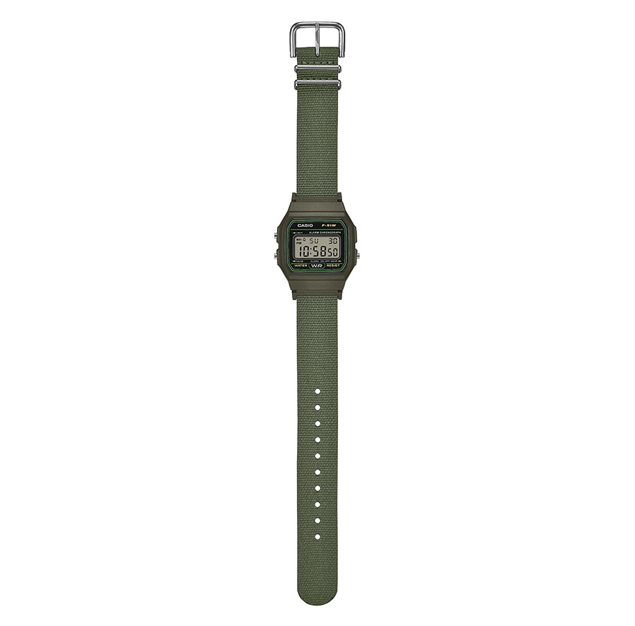Kultige Armbanduhr Casio F-91WF-3AEF