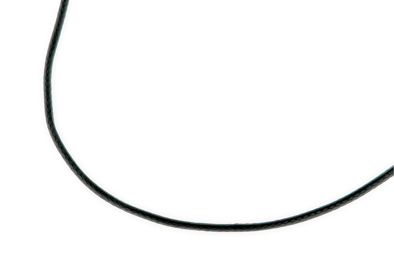 80cm Textilband schwarz Silber 925 rhodiniert