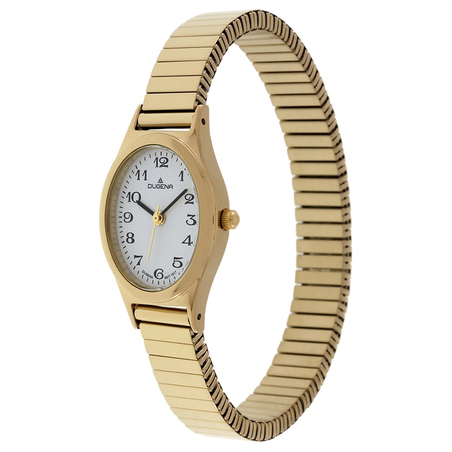 Damenarmbanduhr Vintage von Dugena 4168003 oval und Zugarmband 