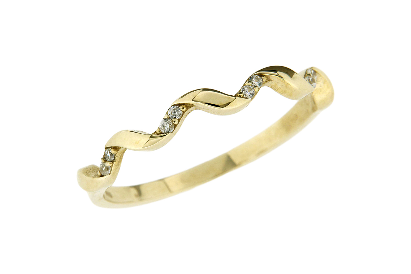 Gr.54 Damenring in Gold 333 Welle