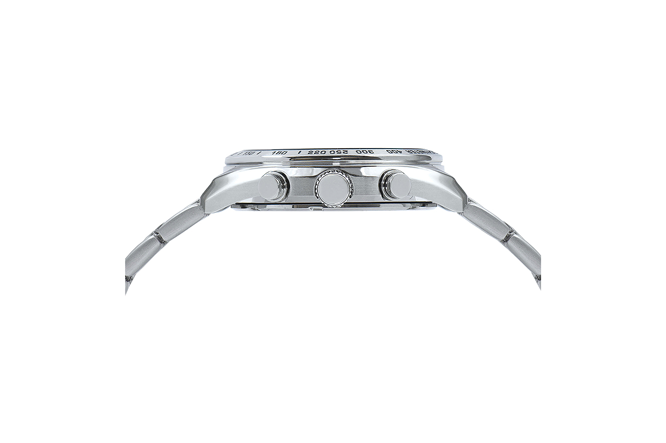 Armbanduhr Chronograph Lorus RM393JX9 mit blauen Zifferblatt und Edelstahlgehäuse 