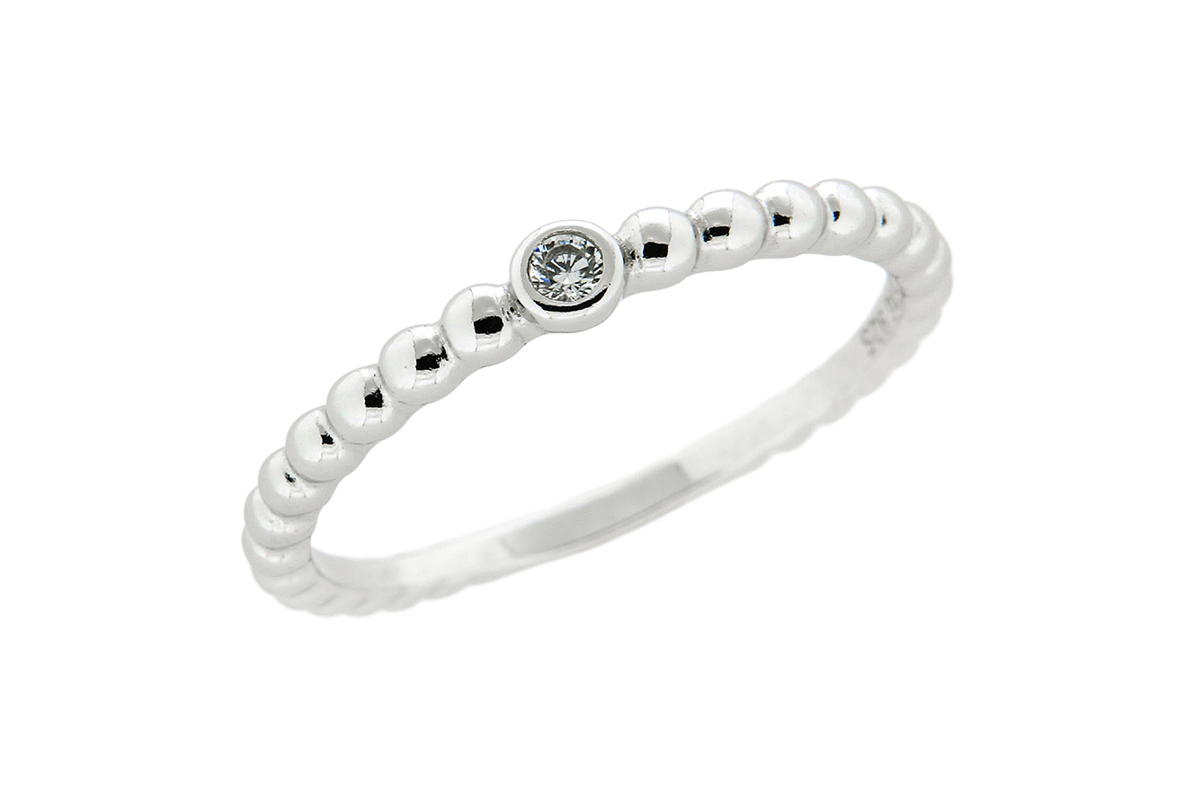 Gr.52 Damenring in Silber 925 rhodiniert  