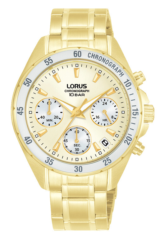 Damenarmbanduhr von Lorus RT362LX-9 vergoldet mit Edelstahlgehäuse 
