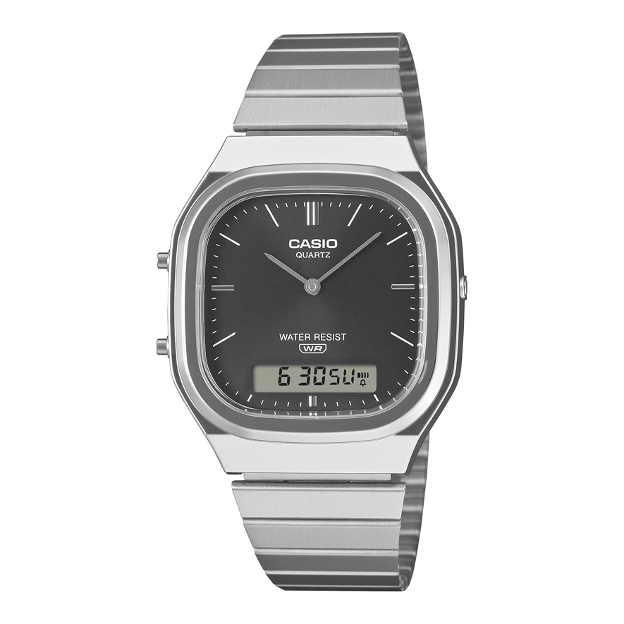 Armbanduhr Vintage Hybridanzeige Casio AQ-240E-1AEF