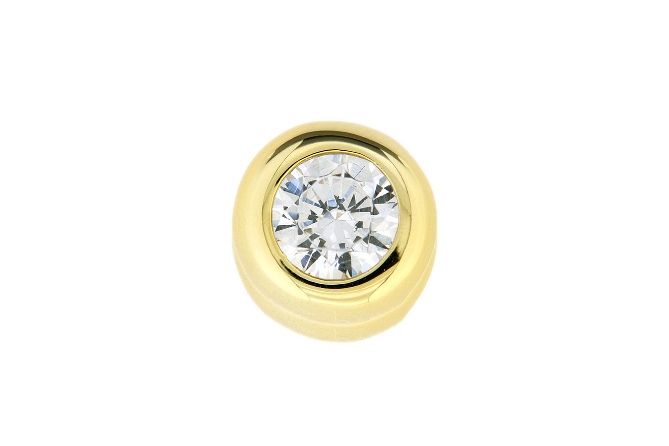Anhänger in Silber 925 vergoldet mit weißen Zirkonia