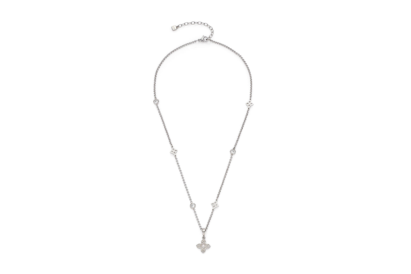 50-45cm Kette von Leonardo Ruth 026238 aus Edelstahl mit Zirkonia-Stein