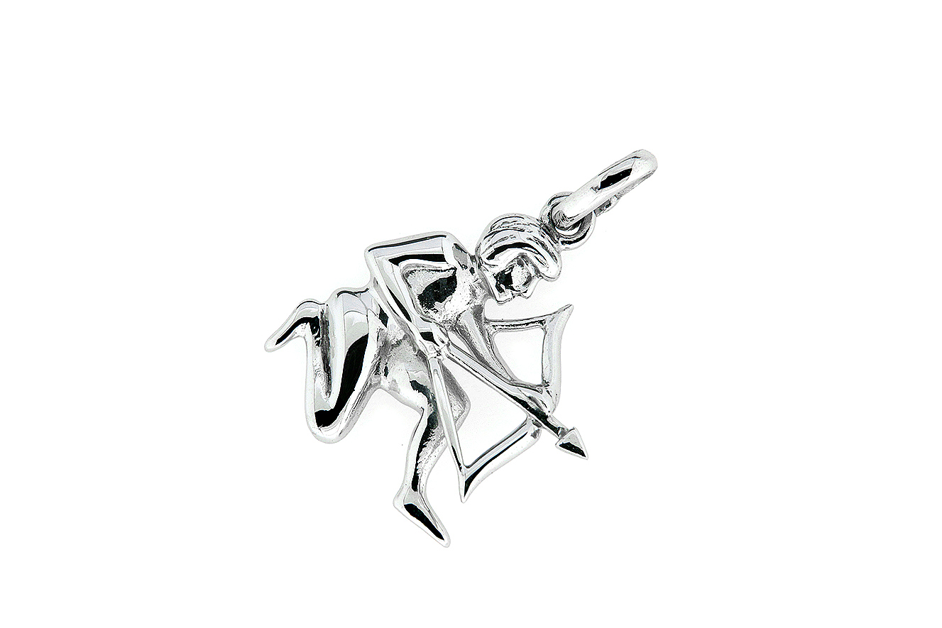 Tierkreiszeichen Sternzeichen Schütze große Figur in Silber 925 mit rhodinierter Oberfläche