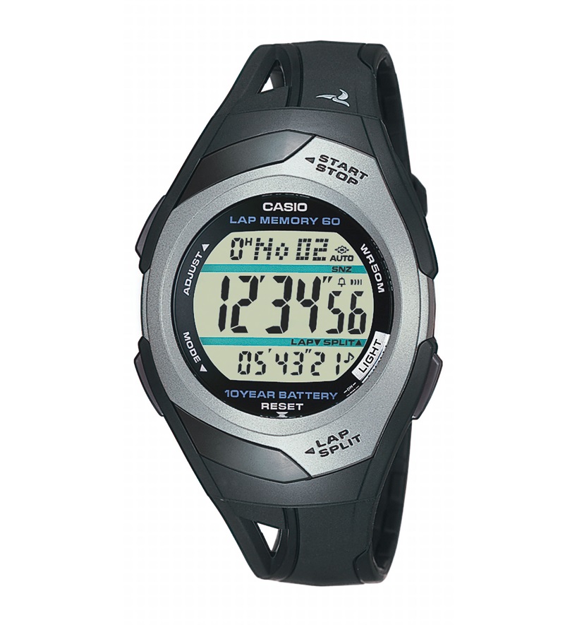 Schwarze Armbanduhr von Casio STR-300C-1VEF