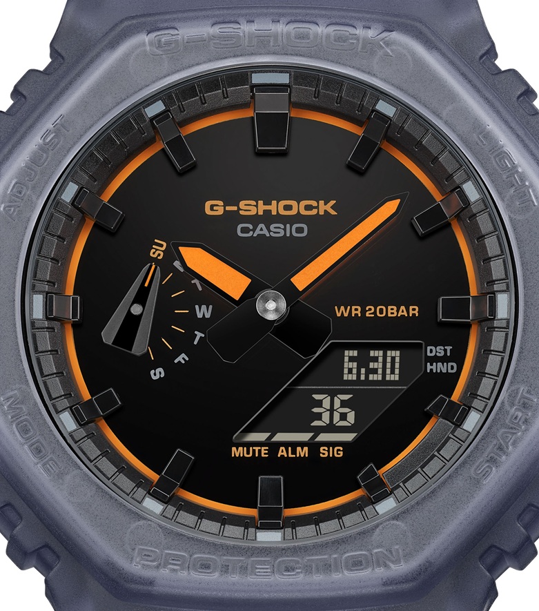 Armbanduhr Casio GA-2100K-2AER mit schwarzen Ziffernblatt