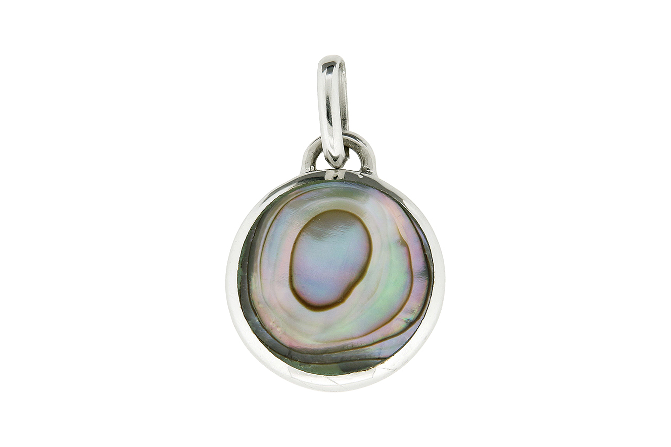 Anhänger in Silber 925 rhodiniert und Paua-Muschel