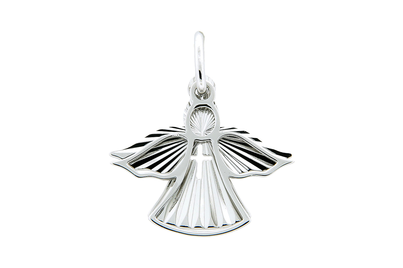 Anhänger Engel mit Kreuz in Silber 925 rhodiniert 