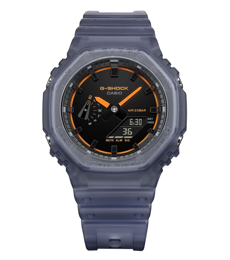 Armbanduhr Casio GA-2100K-2AER mit schwarzen Ziffernblatt
