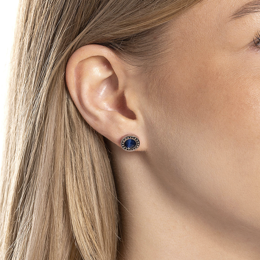 Ohrstecker von Leonardo 026143 Matrix Dark Blue in Edelstahl 