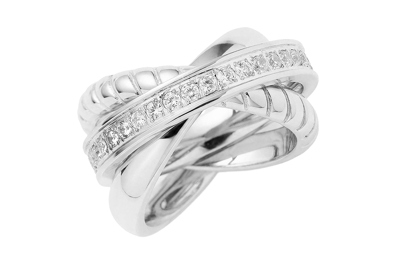 Gr.21 Ring von Leonardo Vera 027121 in Edelstahl mit Zirkonia