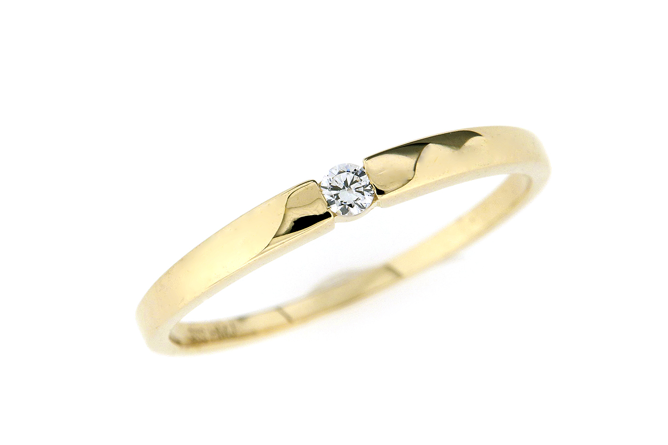 Gr.55 Damenring in Gold 333 mit Zirkonia