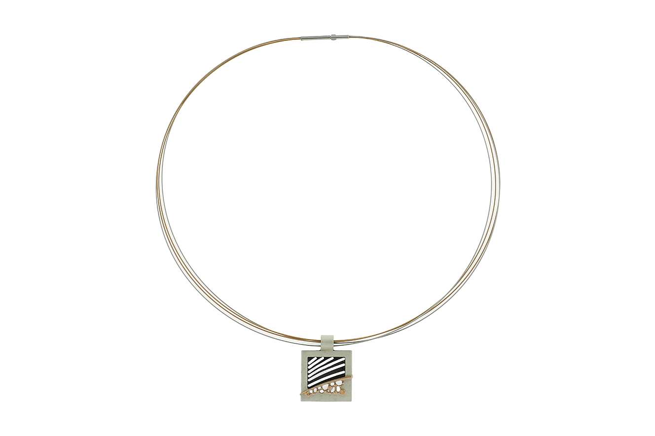 45cm Kette in Silber 925 mit rosé Vergoldung 