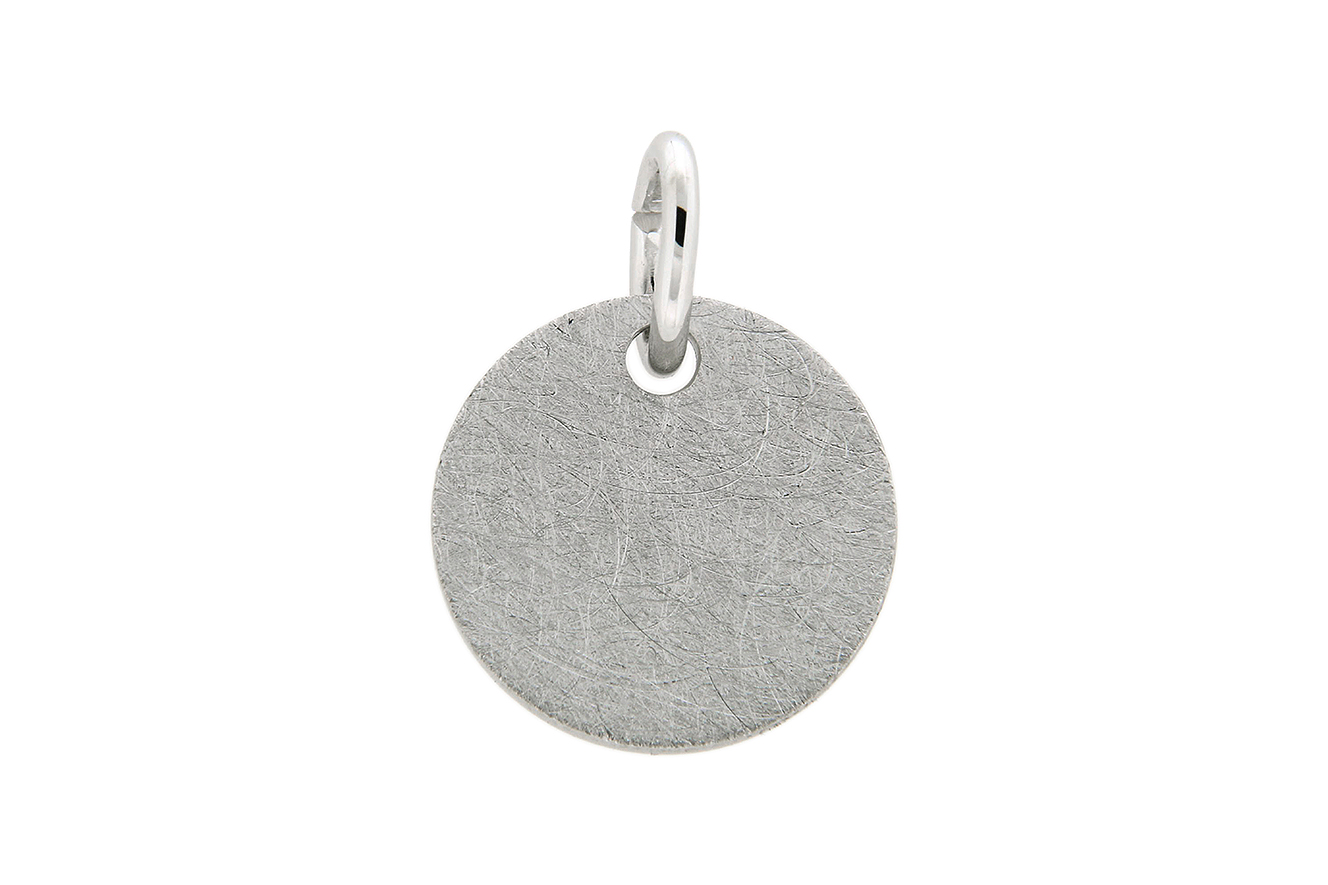 Gravurplatte  Anhänger in Silber 925 rhodiniert in Matt