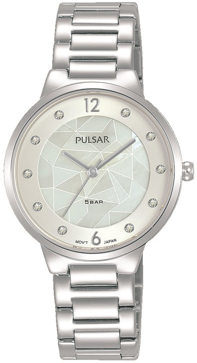 Armbanduhr von Pulsar PH8511X1 mit Edelstahlgehäuse, Faltschließe und Swarovski Crystale