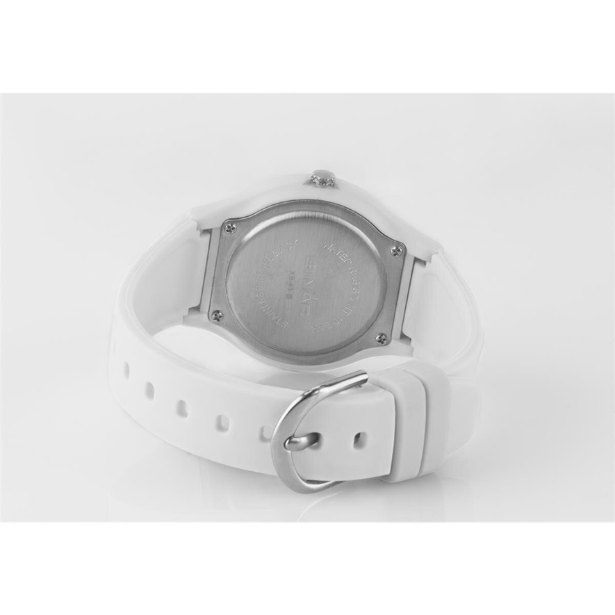 Fashion Armbanduhr XB-48-1 mit weißen Silikonarmband von Sinar