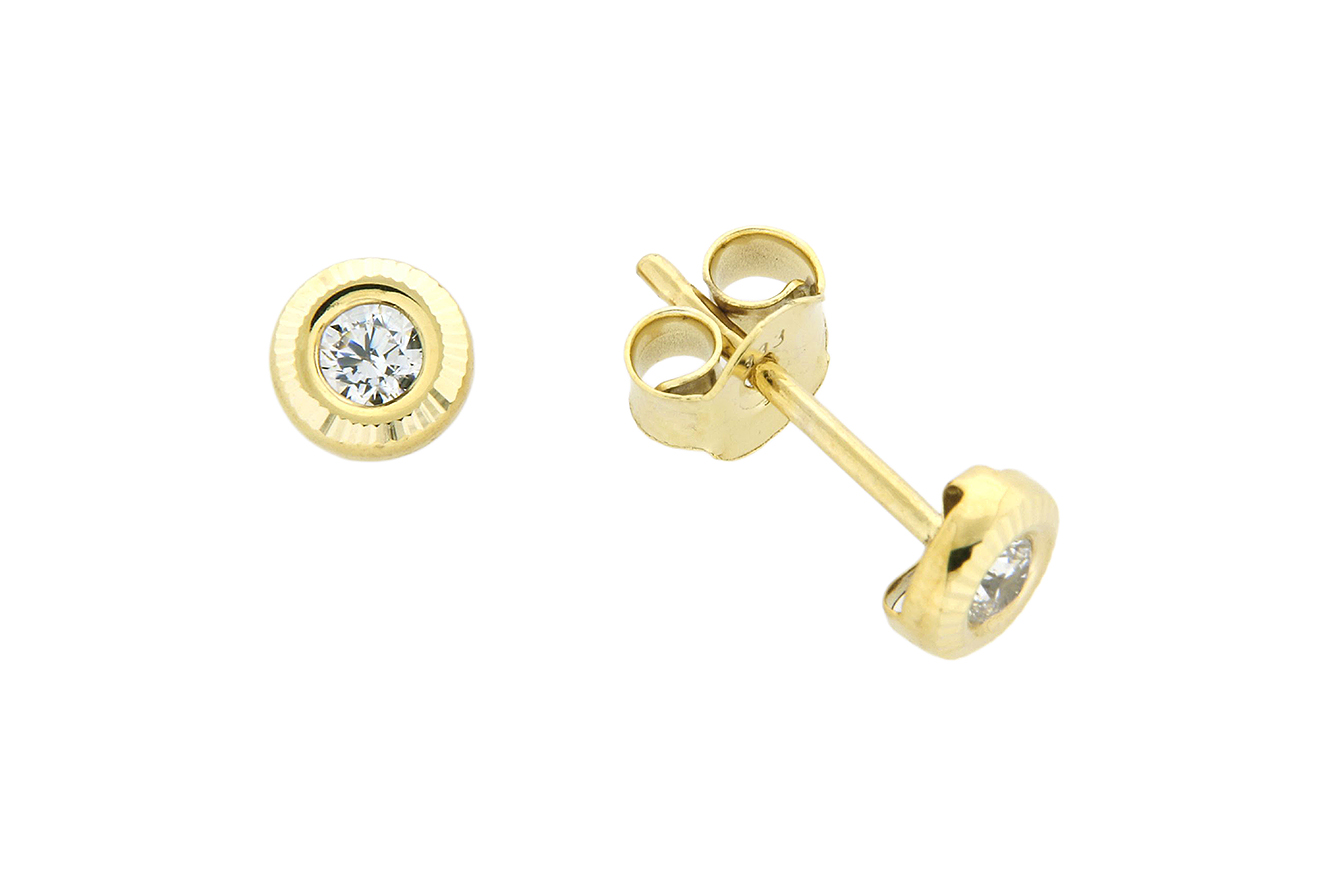 Ohrstecker in Gold 333 mit Zirkonia