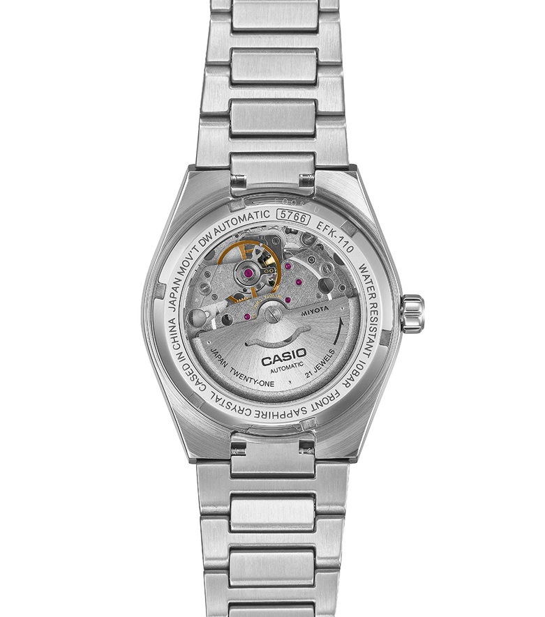 Automatik, mechanische Uhr Casio EFK-110D-2AER mit dunkelblauen Ziffernblatt