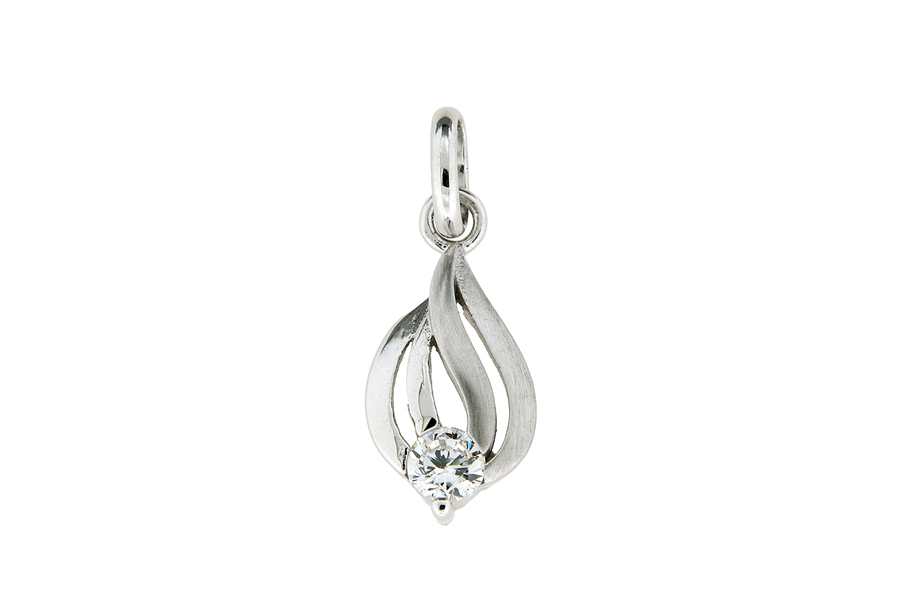 Anhänger in Silber 925 rhodiniert mit Zirkonia