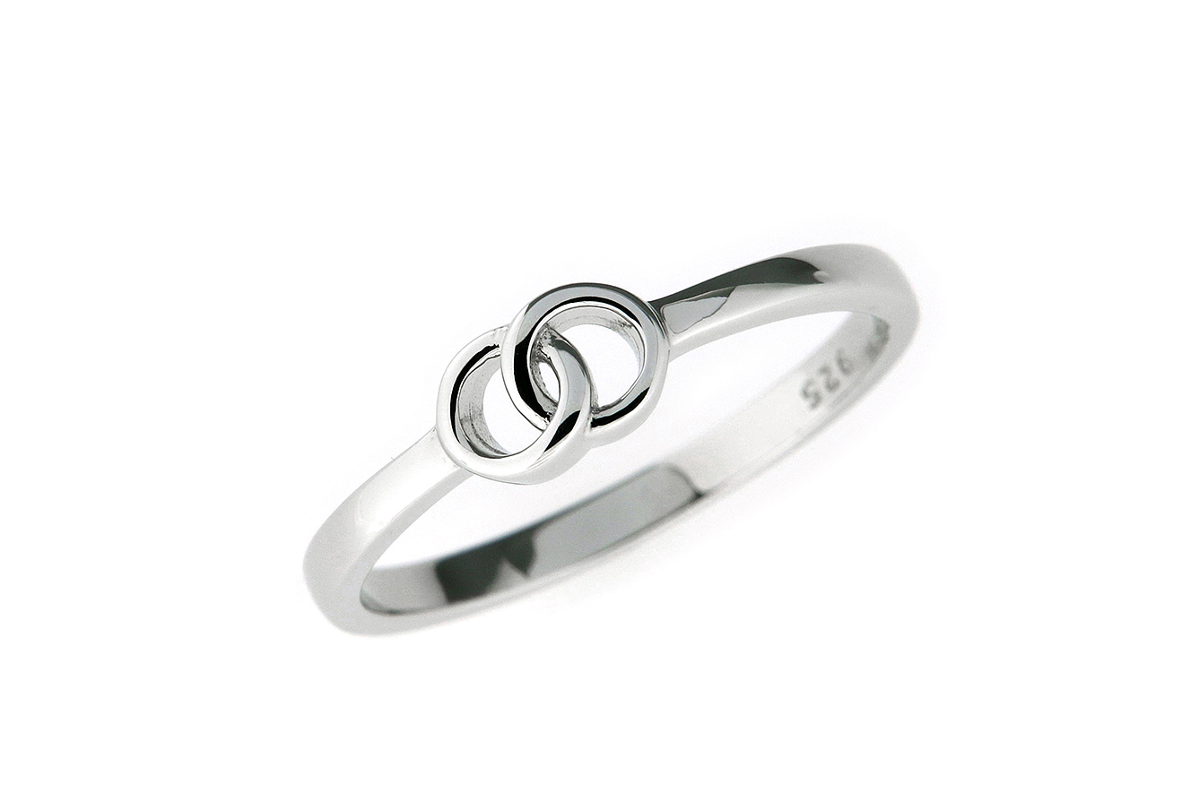 Gr.52 Ring in Silber 925 rhodiniert poliert Ring in Ring