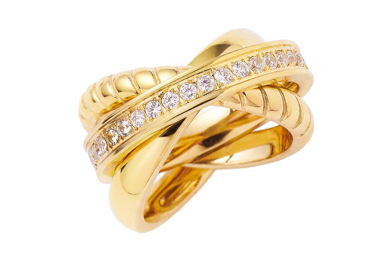 Gr.20 Ring von Leonardo Vera gold 027125 in Edelstahl mit Zirkonia