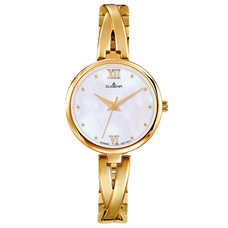 Damenarmbanduhr Elin Dugena 4460669 mit Perlmutt Zifferblatt und Design Armband