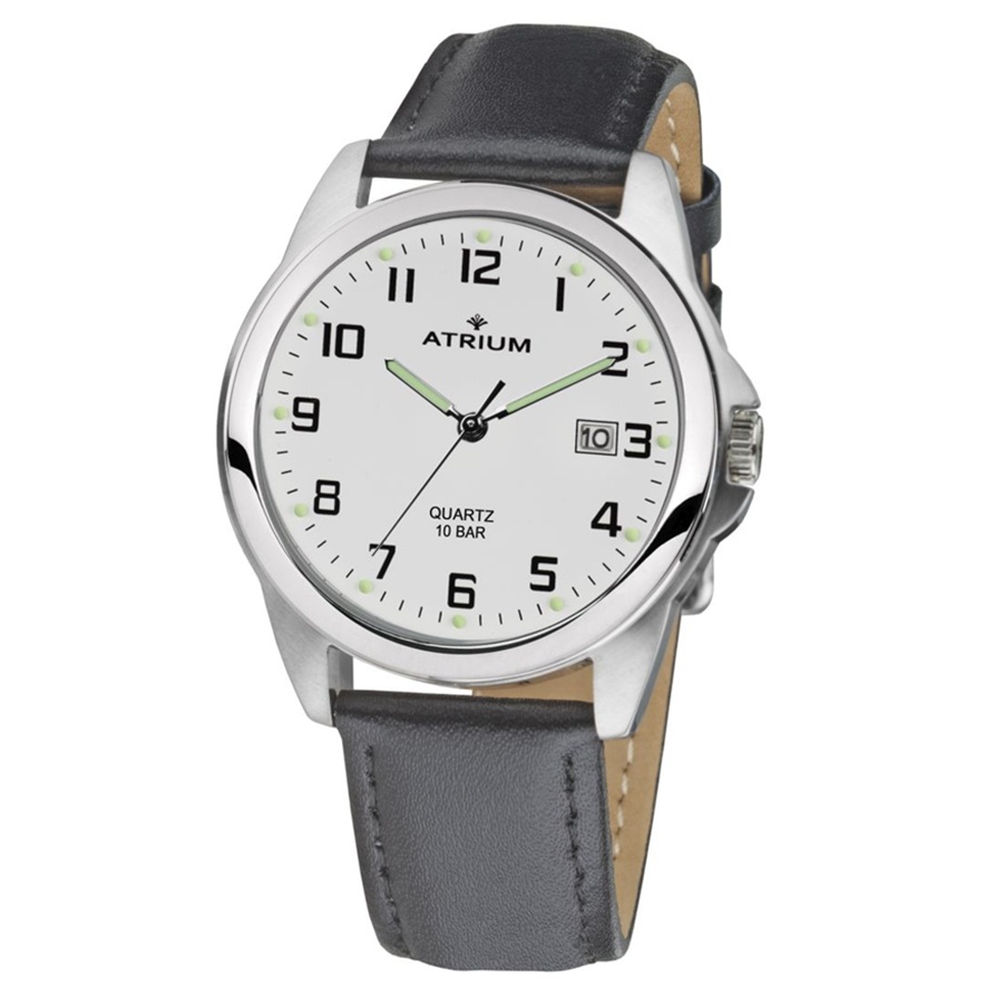 Herrenarmbanduhr Atrium A16-10 mit Lederarmband und Dornschließe