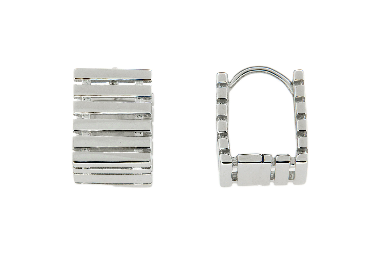 Creolen Ohrring in Silber 925 rhodiniert 