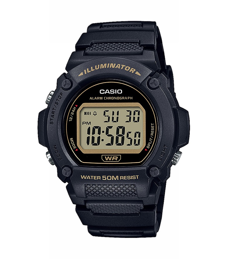 Armbanduhr Casio W-219H-1A2VEF goldene Anzeige 