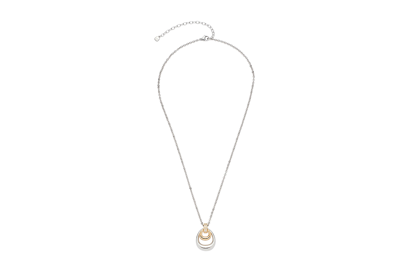 52-45cm Kette von Leonardo Livia 026257 aus Edelstahl mit Zirkonia-Stein
