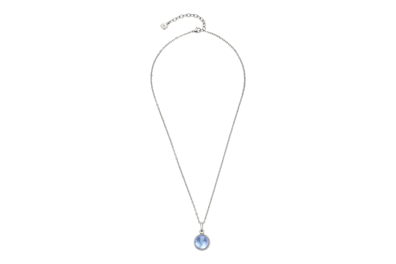50-45 cm Collier Kette von Leonardo 024357 Bea grey blue in Edelstahl