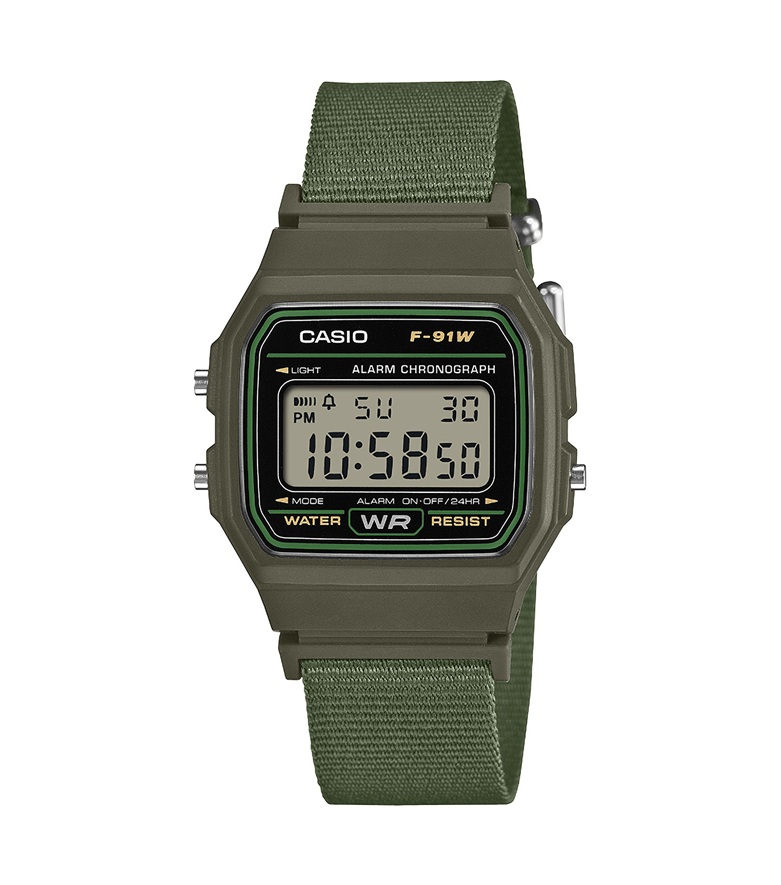 Kultige Armbanduhr Casio F-91WF-3AEF
