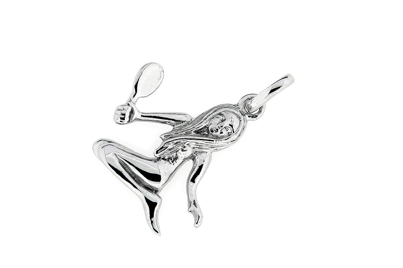 Tierkreiszeichen Sternzeichen Jungfrau große Figur in Silber 925 mit rhodinierter Oberfläche