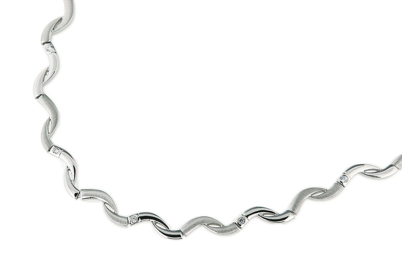 19cm Armband Welle in Silber 925 rhodiniert