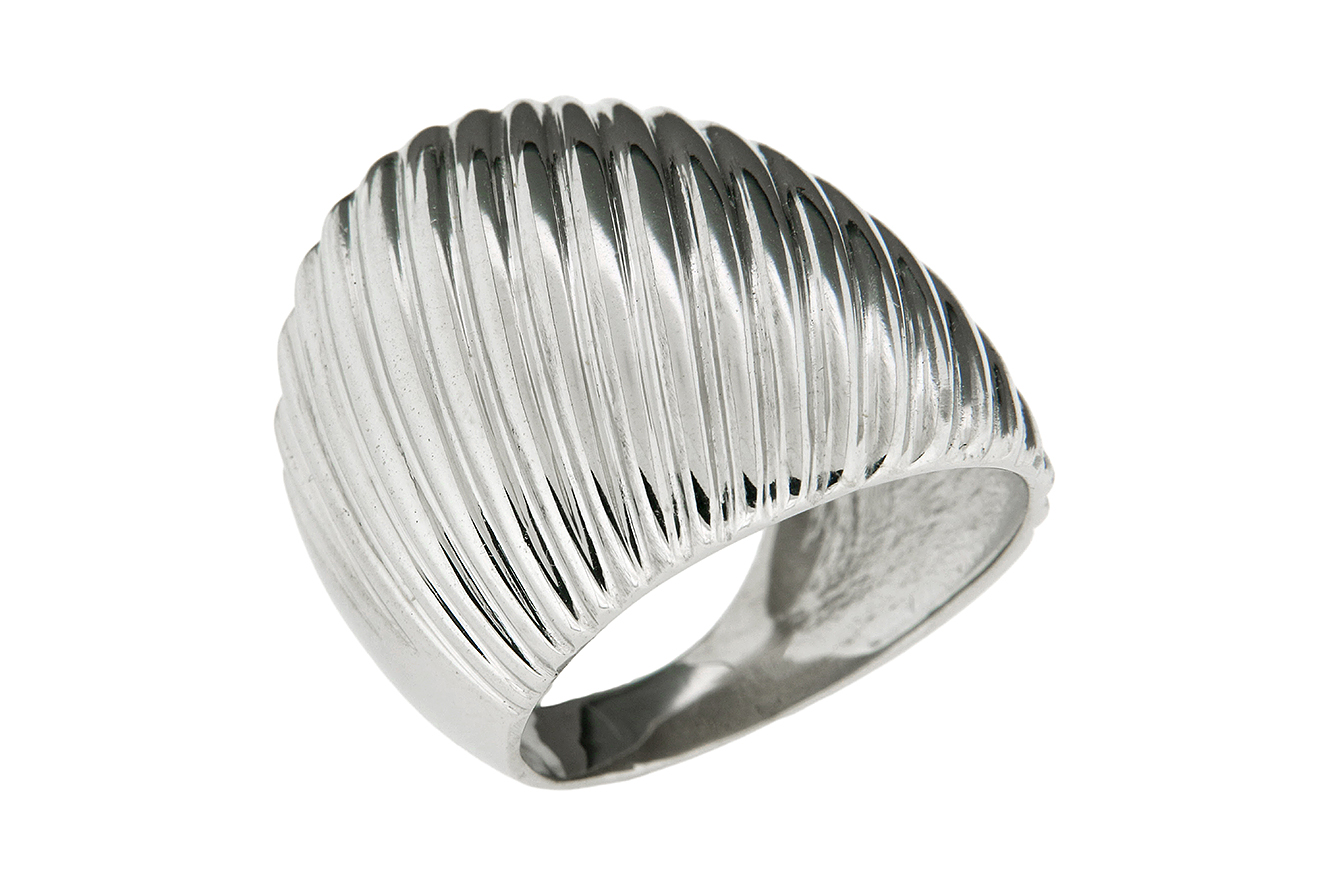 Gr.60 Damenring in Silber 925 rhodiniert  