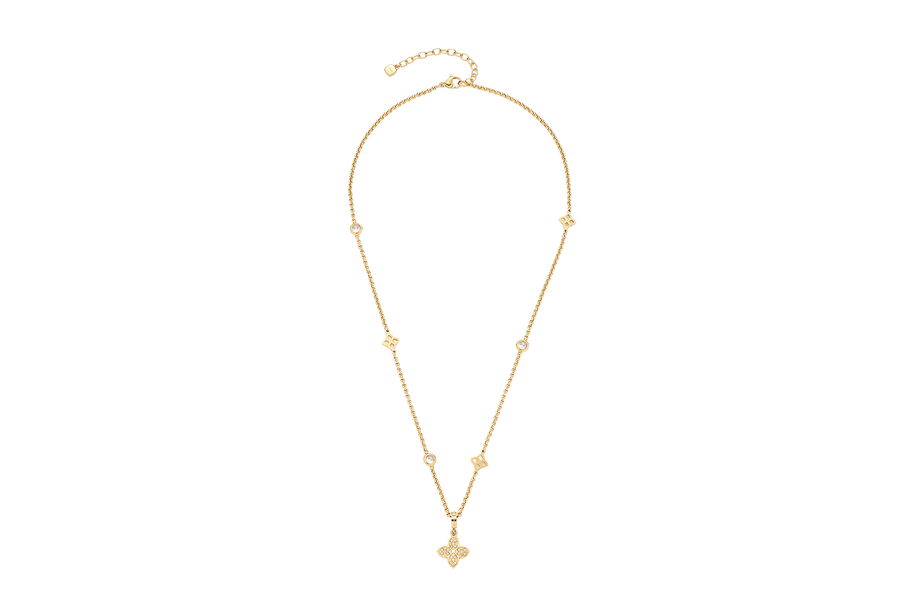 50-45cm Kette von Leonardo Ruth gold 026240 aus Edelstahl mit Zirkonia-Stein