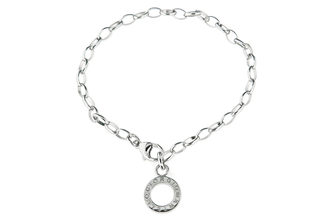 19cm Armband für Charms und Einhänger in Silber 925 mit rhodinierter Oberfläche