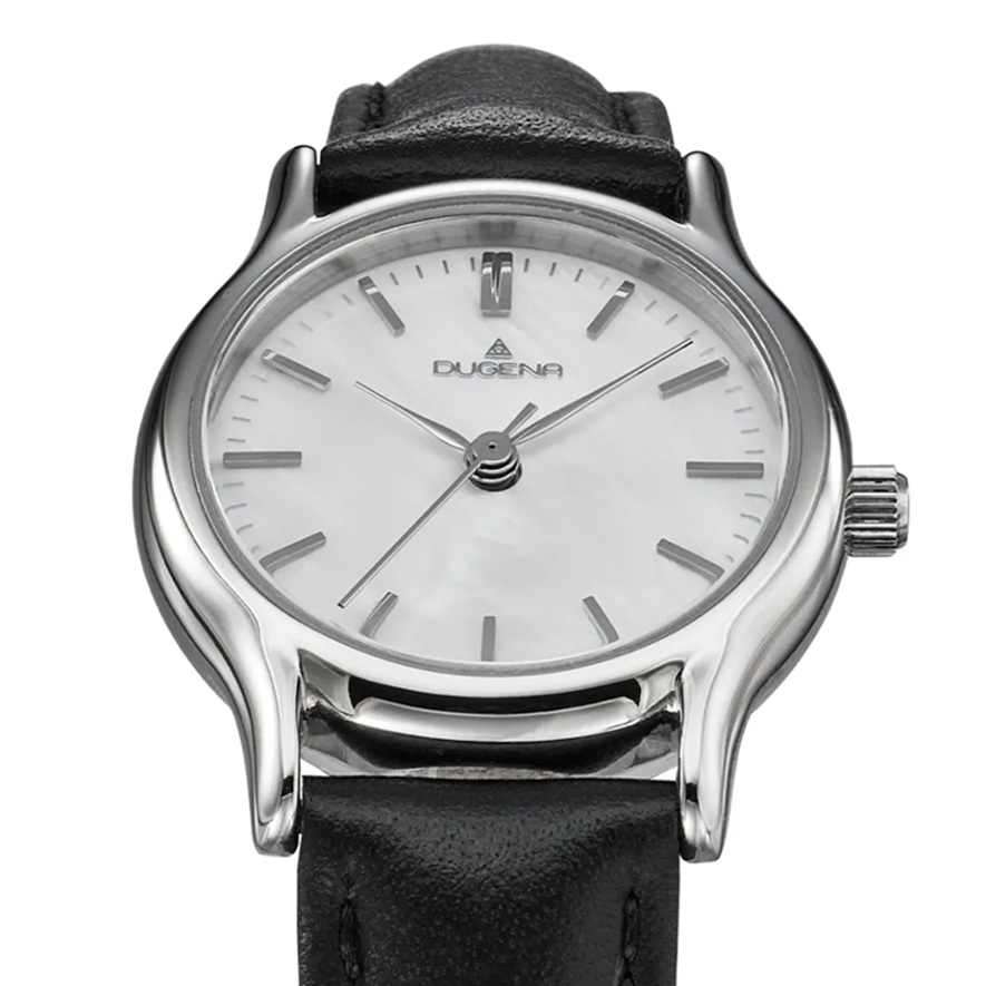 Damenarmbanduhr Vintage Dugena 4461264 rund mit Lederarmband