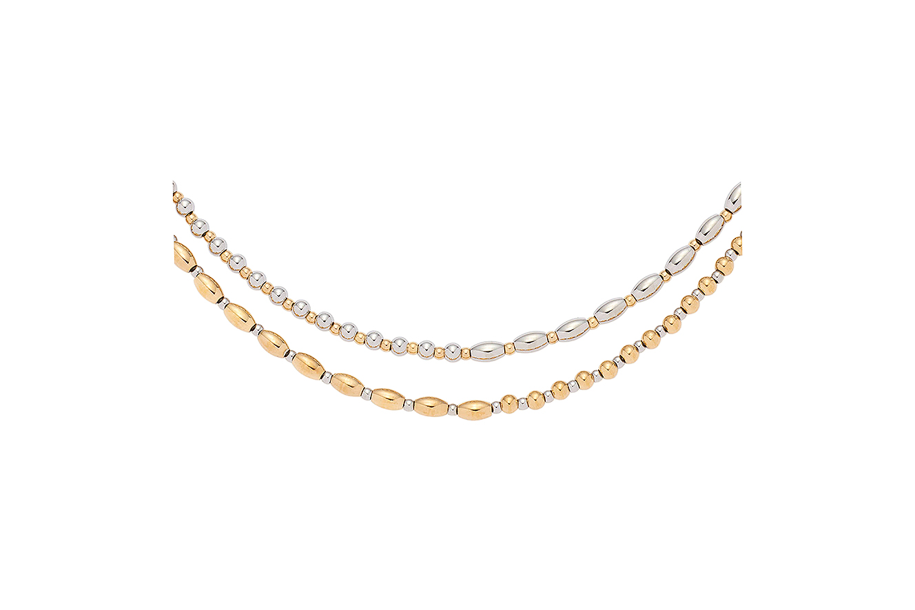 50-45cm Kette von Leonardo Sabrina 026875 aus Edelstahl bicolor