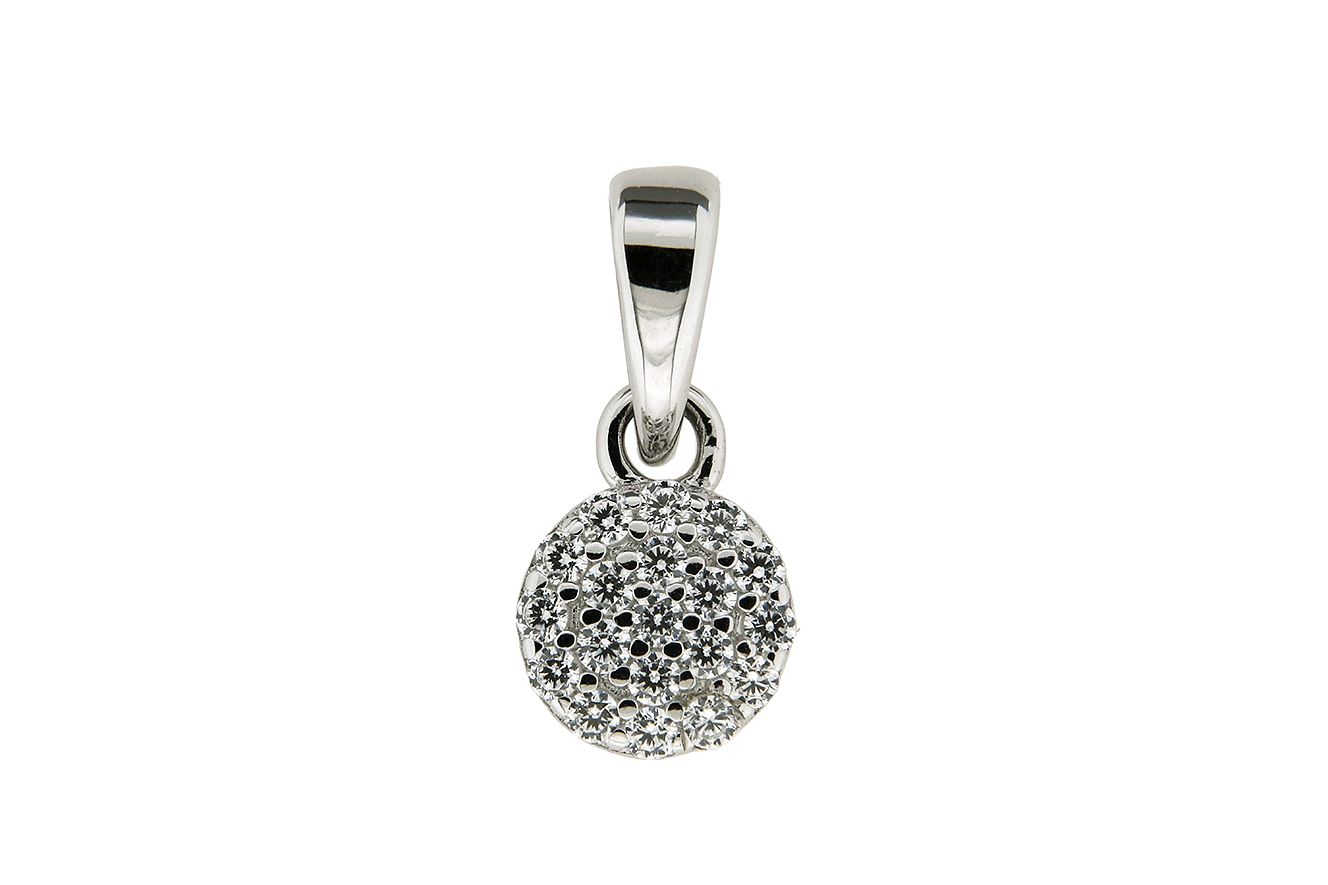 Schmuckanhänger in Silber 925 rhodiniert mit Zirkonia