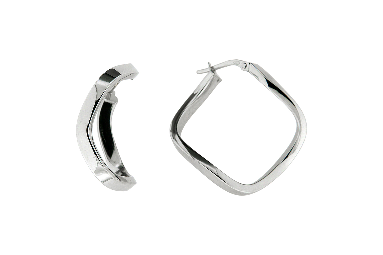 Creole Ohrring Silber 925 rhodiniert