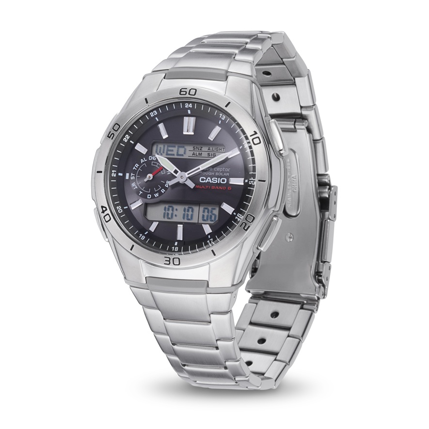 Armbanduhr Casio WVA-M650D-1AER mit Hybridanzeige und Solarzelle