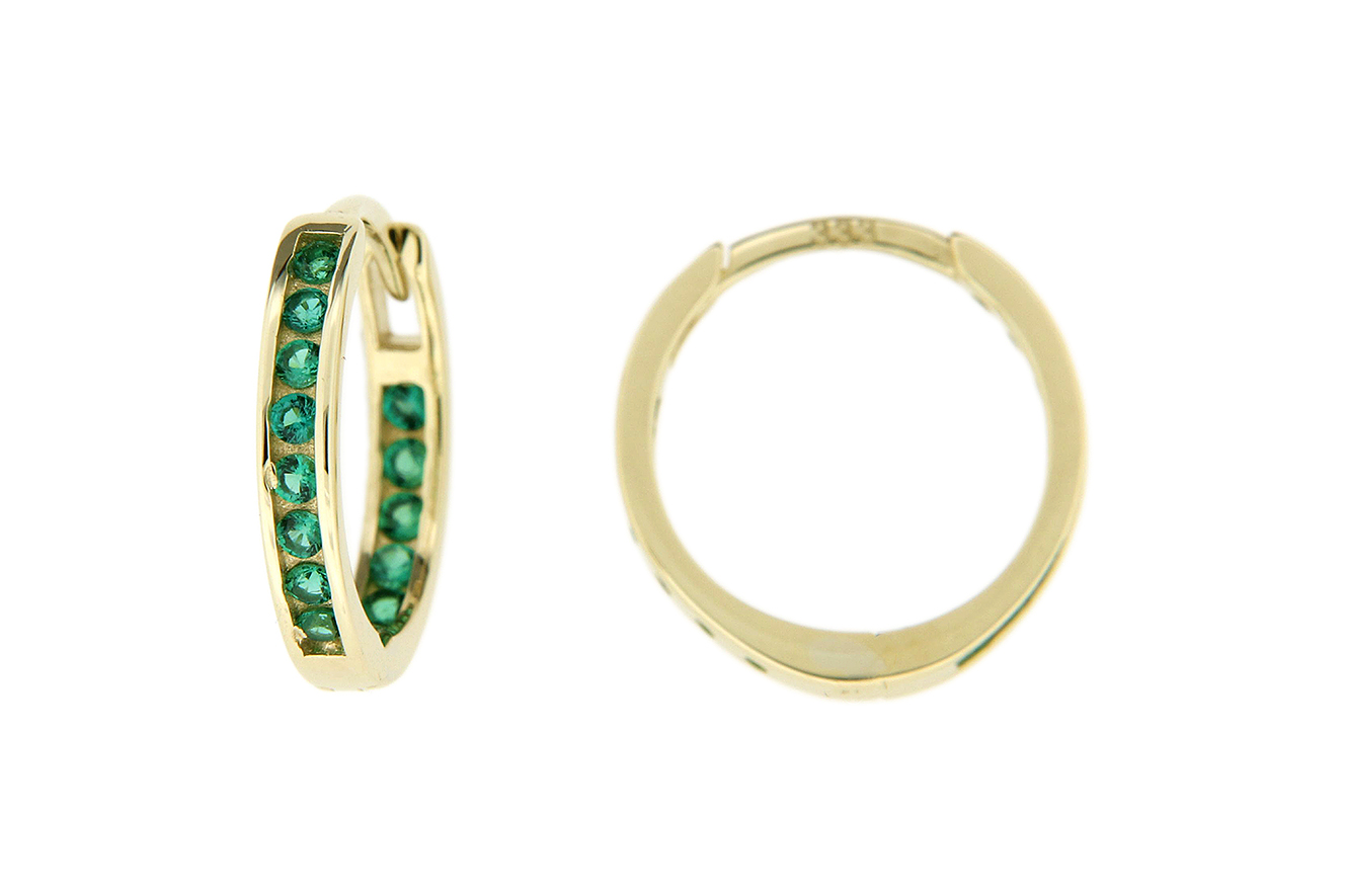 Creolen Ohrringe in Gold 333 Gelbgold polierter Oberfläche 