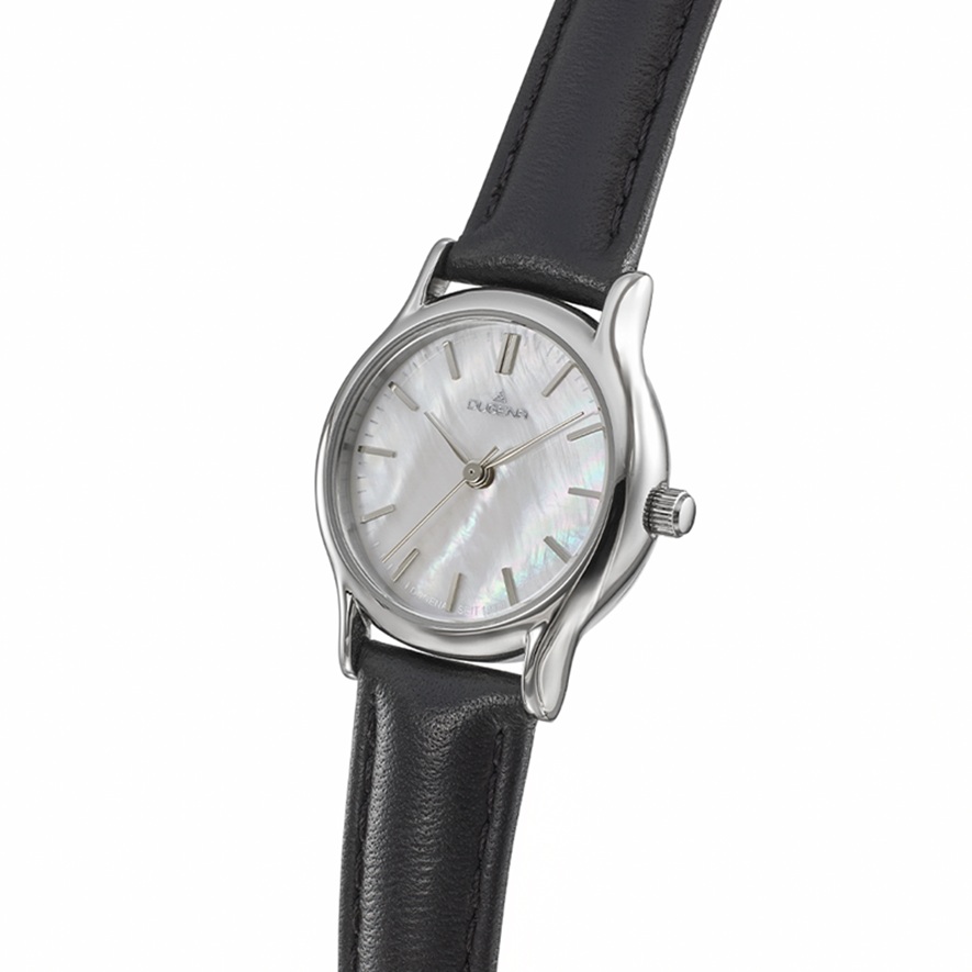 Damenarmbanduhr Vintage Dugena 4461264 rund mit Lederarmband