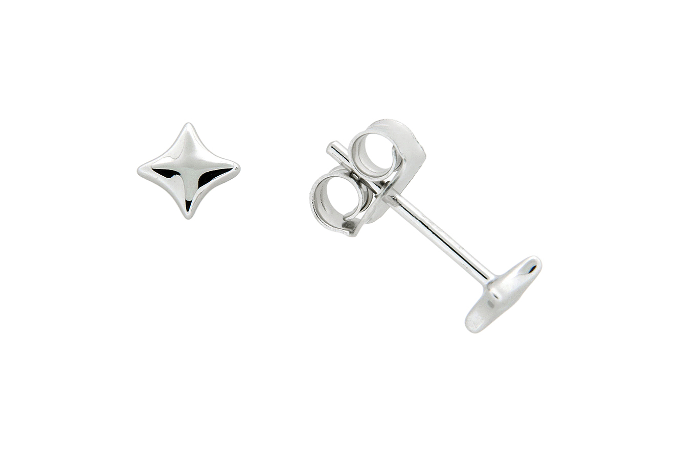 Ohrstecker Ohrring in Silber 925 mit rhodinierter Oberfläche